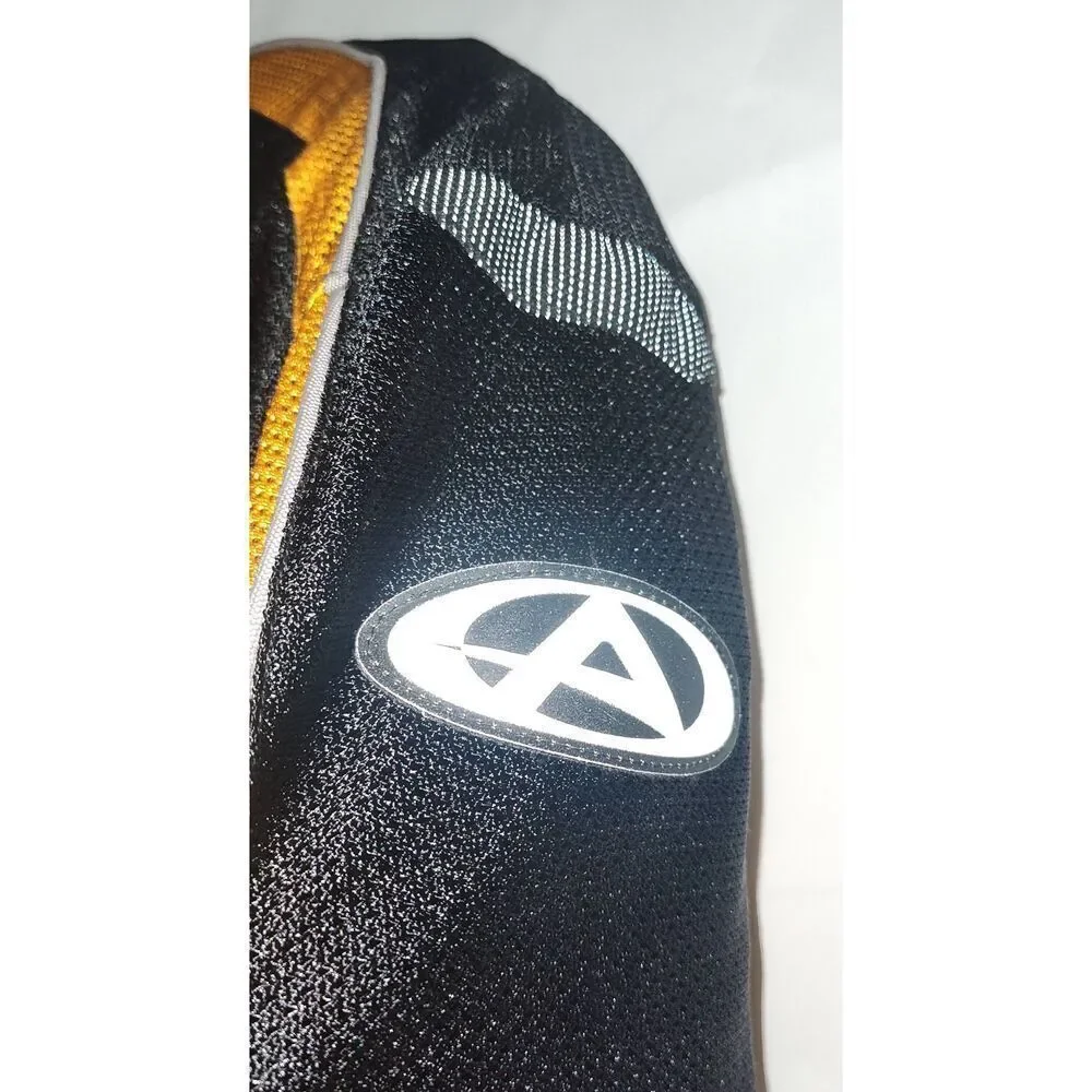 AGVSPORT AGV Mesh Sport Motorcyle Jacket with Arm/back Armor Size 3XL Black Yell